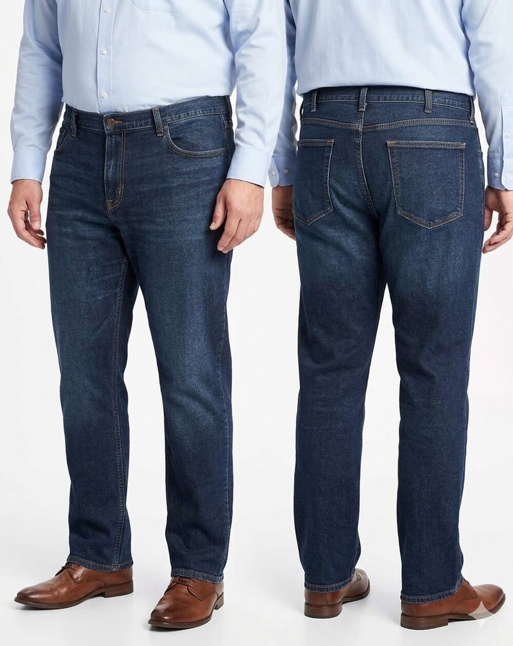 Old Navy Athletic Tapered Stretch Men's Jeans - Size 44Wx28L - Color Dark Blue